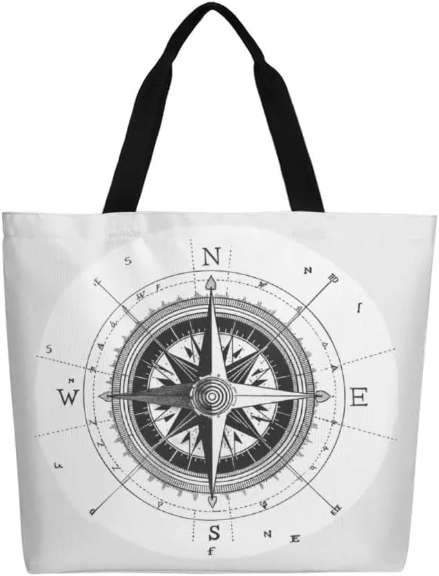 Canvas Tote Bag - Large Women's Casual Shoulder Handbag - Reusable Beach Shopping Grocery Bag for Outdoors