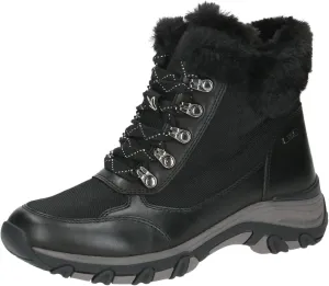 CAPRICE Women's High Trainers with Laces Lining, Water-Repellent, Black Nappa Co, 9.5 Women