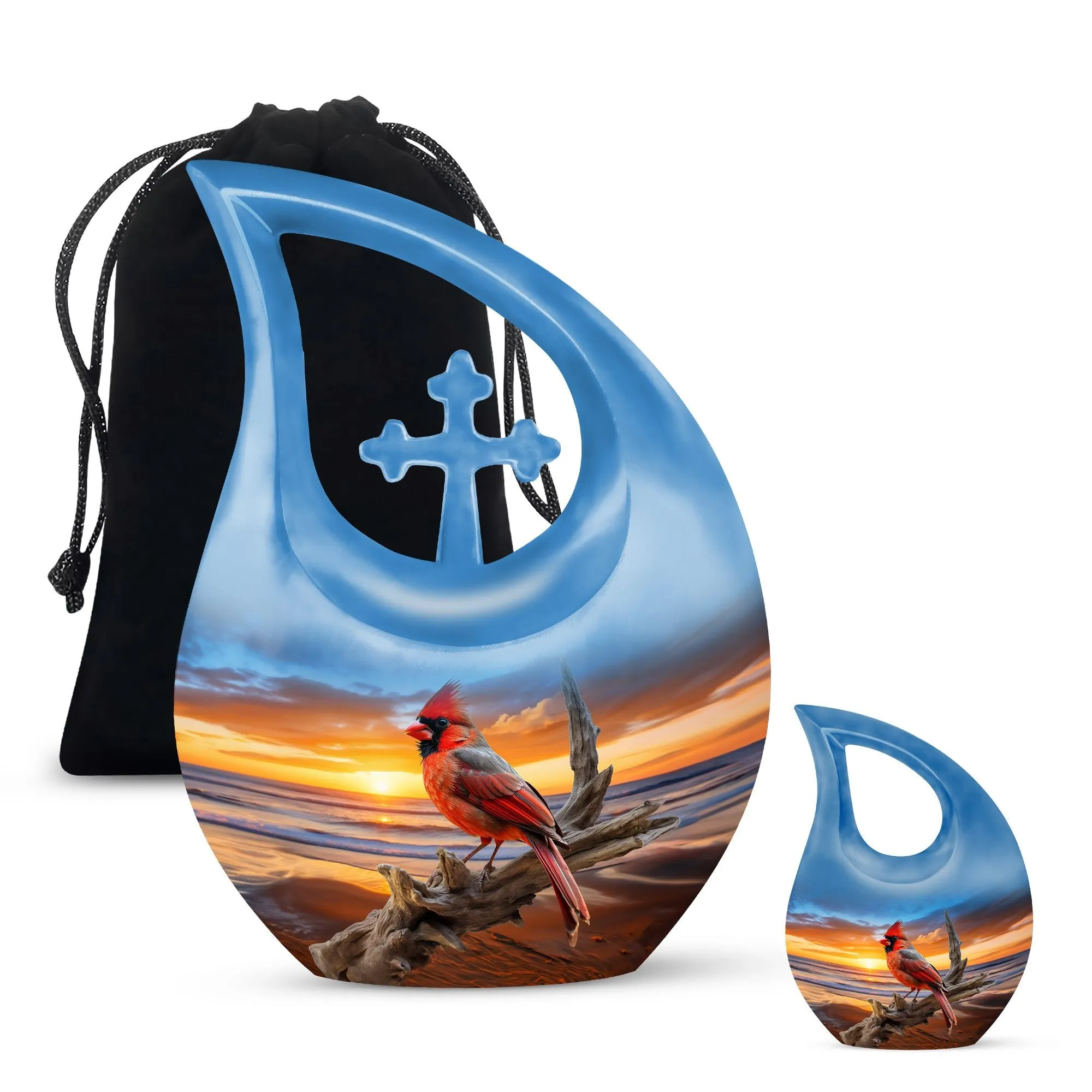 Cardinal Bird Urn - Memorial Urn Precious Luminary
