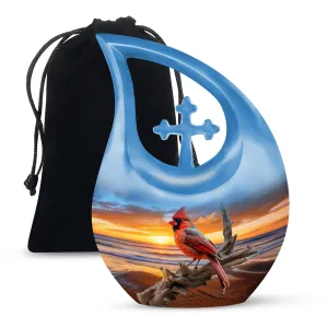 Cardinal Bird Urn - Memorial Urn Precious Luminary