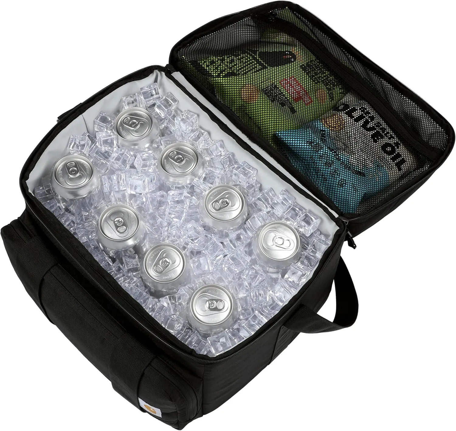 Carhartt Insulated Two Compartment Cooler, Durable Water Repellent Material W/Front Zippered Pocket for Camping, Beach & Travel