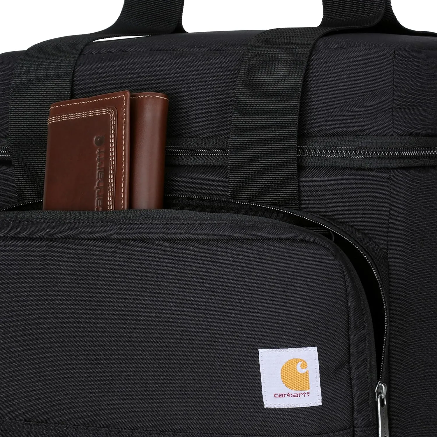 Carhartt Insulated Two Compartment Cooler, Durable Water Repellent Material W/Front Zippered Pocket for Camping, Beach & Travel