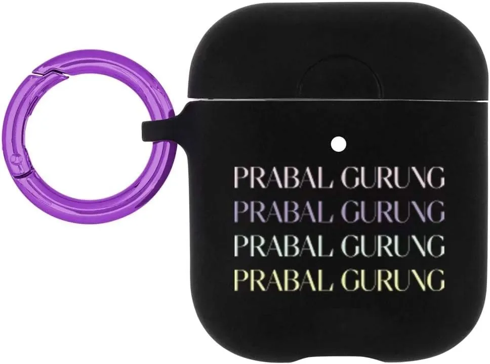 Case-Mate - Case for Airpods 1-2 - Prabal Gurung - Compatible with Apple AirPods Series 1 and 2 - Logo - Black