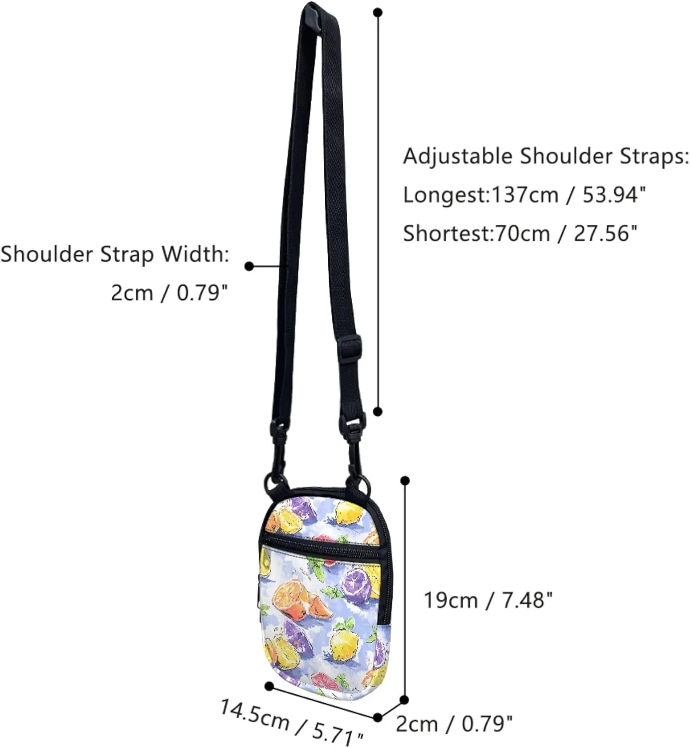 Cellphone Crossbody Purse for Women Small Shoulder Bag Messenger Bags Clutch Tote Bag with Zipper Pockets Stuff