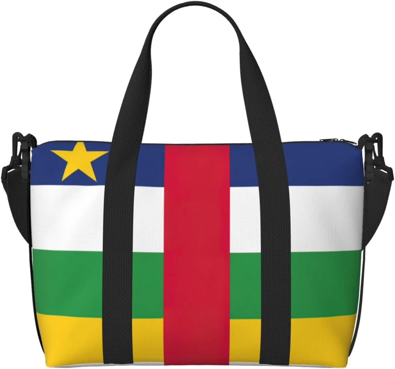 Central African flag print Womens travel bags, weekender carry on for women, sports Gym Bag, Overnight Carry on Bag