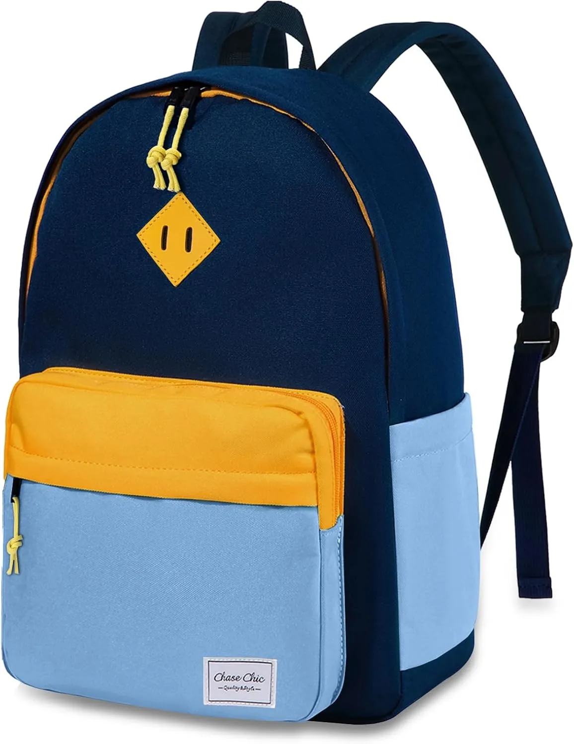 Chase Chic Kids Backpack for Girls - 17 inch School Backpacks for Toddler Fits 6 to 12 Years Old - Lightweight Water Resistant Preschool Bookbag for Travel Daycare (Light Blue)