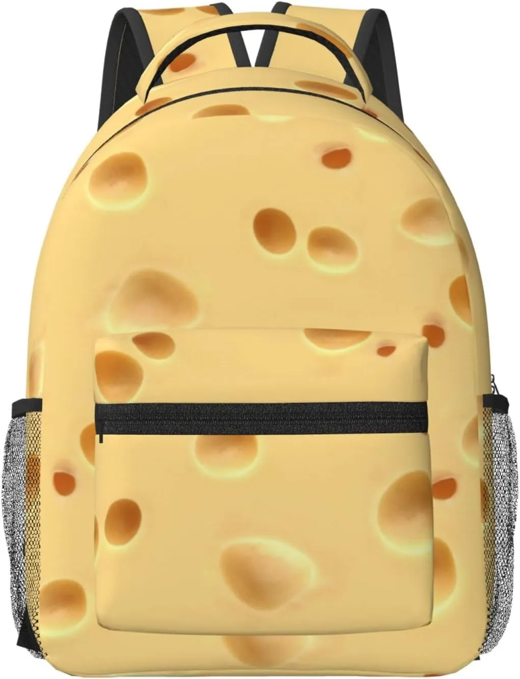 Cheese Backpack Funny Food Laptop Bookbag Travel Daypack Lightweight Durable Bag For Women Men