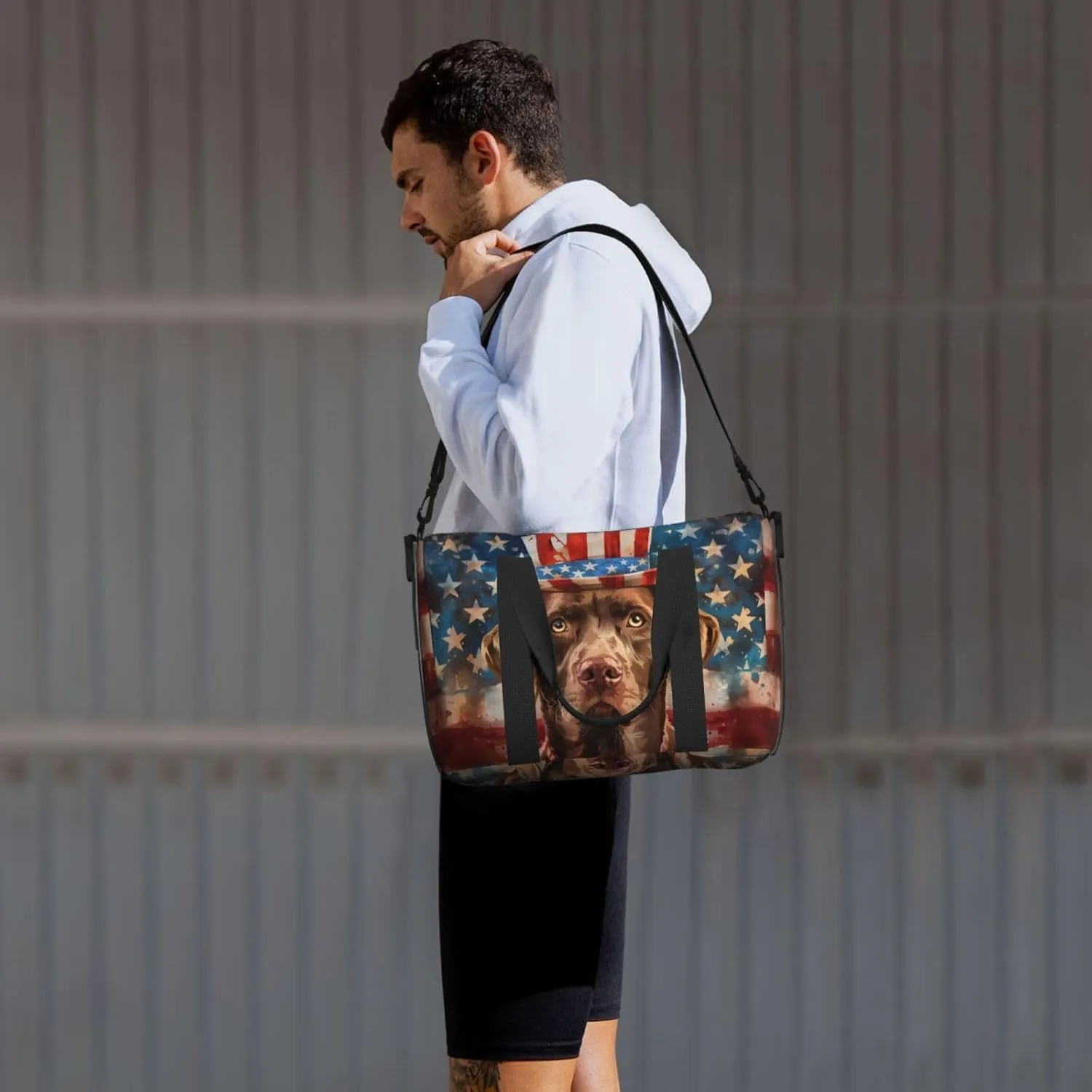 Chesapeake Bay Retriever print Travel Duffel Bag, Sports Tote Gym Bag, Swim Pool Bag Large Shoulder Tote Bag for Beach Weekender