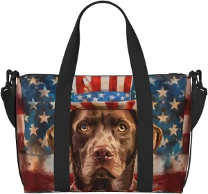 Chesapeake Bay Retriever print Travel Duffel Bag, Sports Tote Gym Bag, Swim Pool Bag Large Shoulder Tote Bag for Beach Weekender