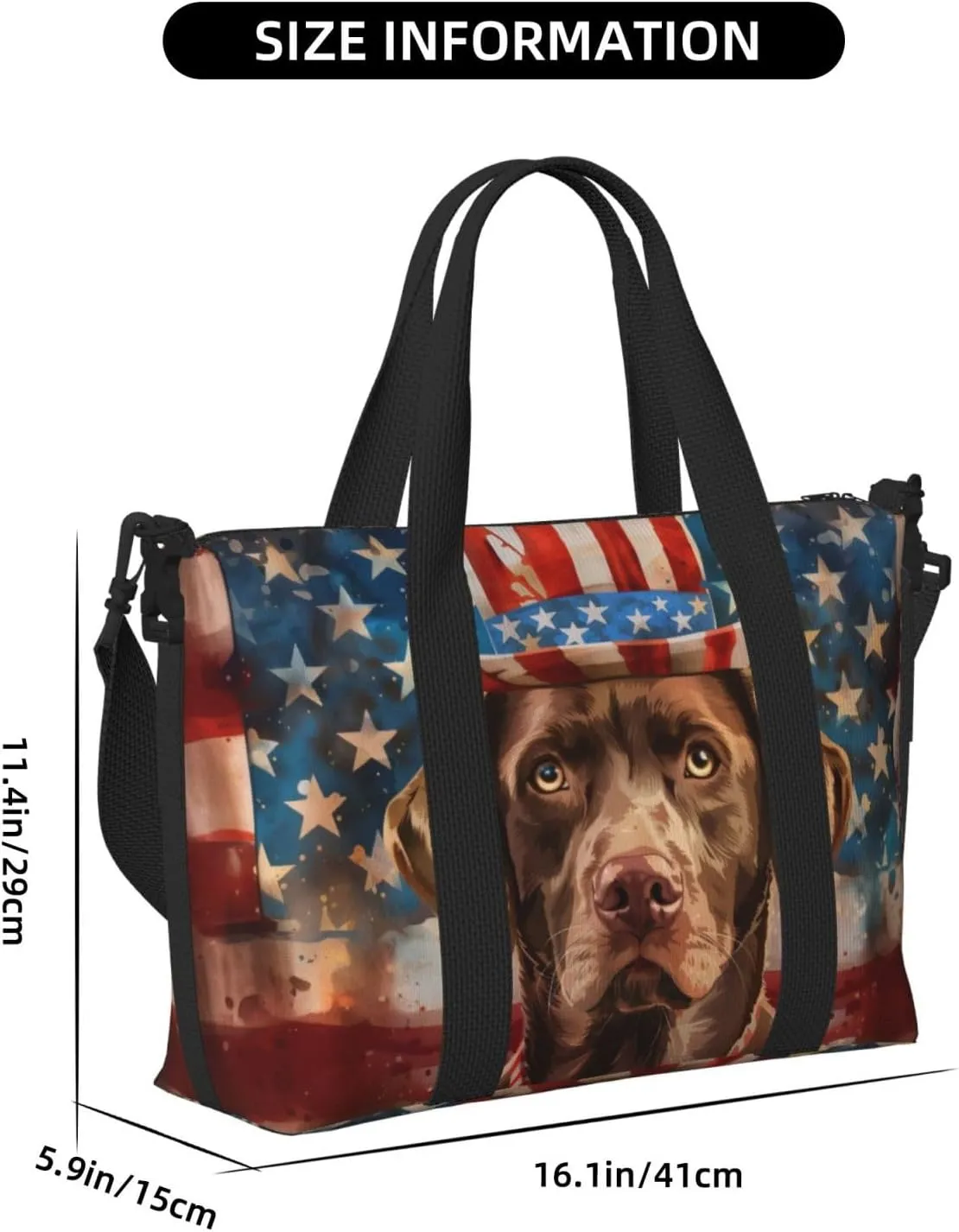 Chesapeake Bay Retriever print Travel Duffel Bag, Sports Tote Gym Bag, Swim Pool Bag Large Shoulder Tote Bag for Beach Weekender