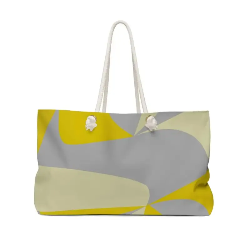 Chic Oversized Polyester Weekender Bag Abstract Art
