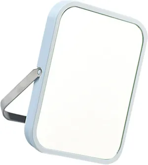 CHILDWEET Vanity Makeup Mirror Desk Standing Wall Hanging Sturdy Stand Small Square Table Mirr