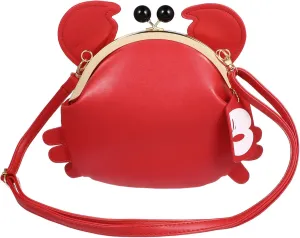 Ciieeo Shell Shaped Handbag for Women Cute Crab Bag Cross Shoulder Straps Pu Material Desirable for Everyday Use