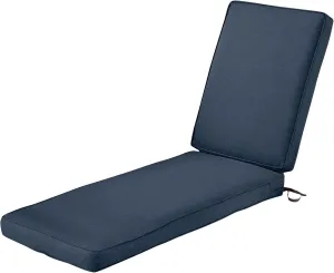 Classic Accessories 62-029-INDIGO-EC Montlake Outdoor Chaise Lounge Cushion, 80 x 26, FadeSafe, Water-Repellent, Heather Indigo
