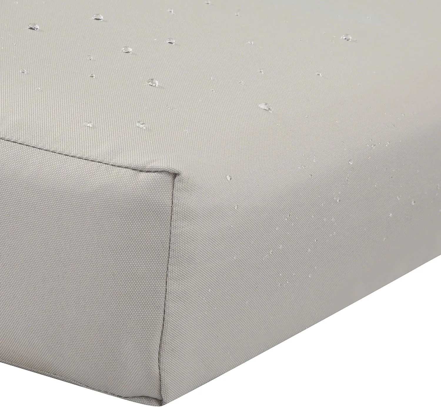 Classic Accessories Ravenna Water-Resistant 19 x 19 x 3 Inch Square Outdoor Seat Cushion Slip Cover, Patio Furniture Chair Cushion Cover, Mushroom, Patio Furniture Cushion Covers