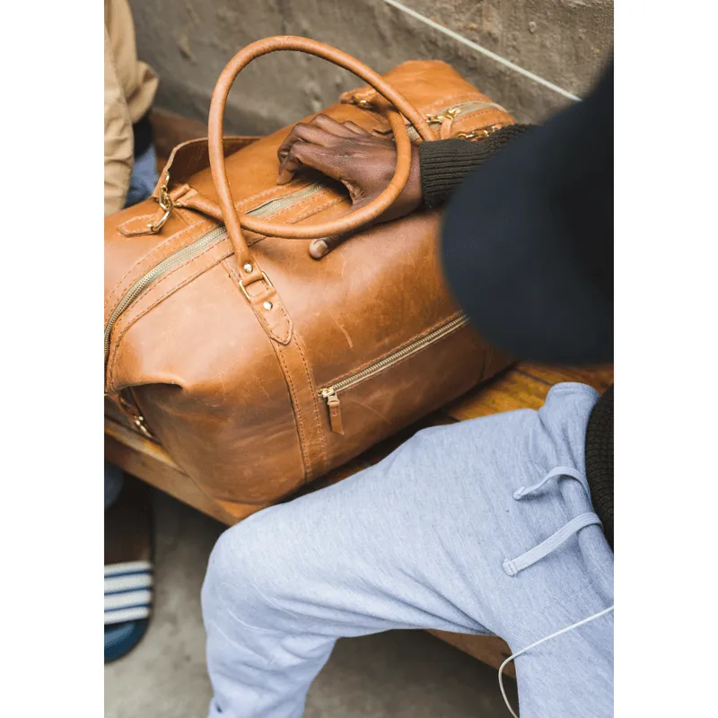 Classic Leather Duffle Bag