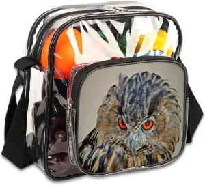 Clear Crossbody Bag Stadium Approved for Women and Men Transparent Messenger Shoulder Bag Clear Purse Bag