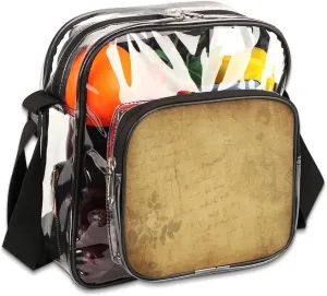 Clear Crossbody Bag Stadium Approved for Women and Men Transparent Messenger Shoulder Bag Clear Purse Bag