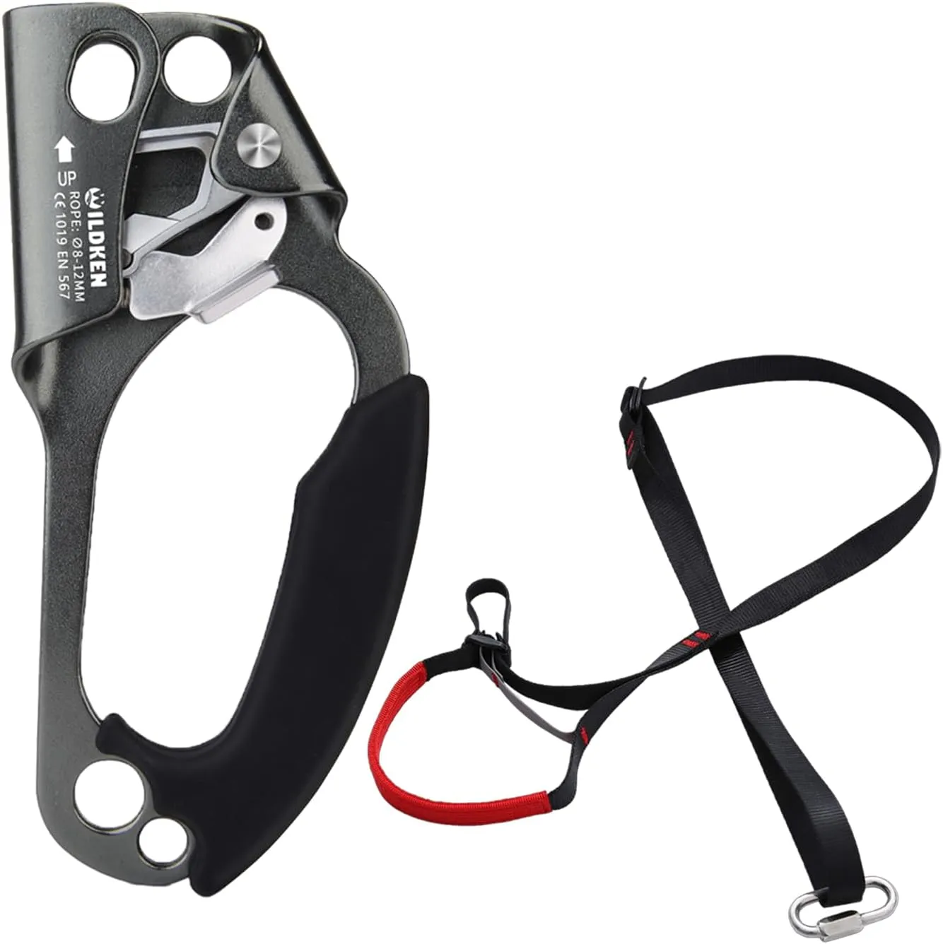 Climbing Hand Ascender Outdoor Mountaineering Tree Arborist Climbing Rappelling Equip, Sling Foot Loop Ascender Webbing Sling for Outdoor
