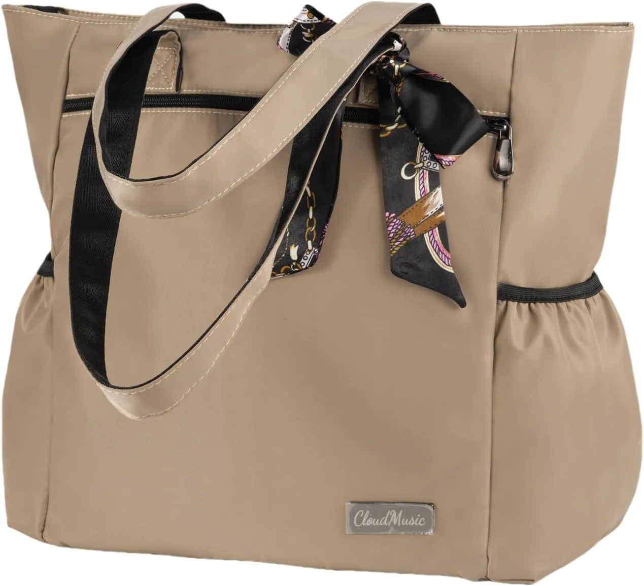 CLOUDMUSIC Shoulder Tote Bag For Nurses Teachers Work Gym Travel Beach Women With Large Capacity Waterproof