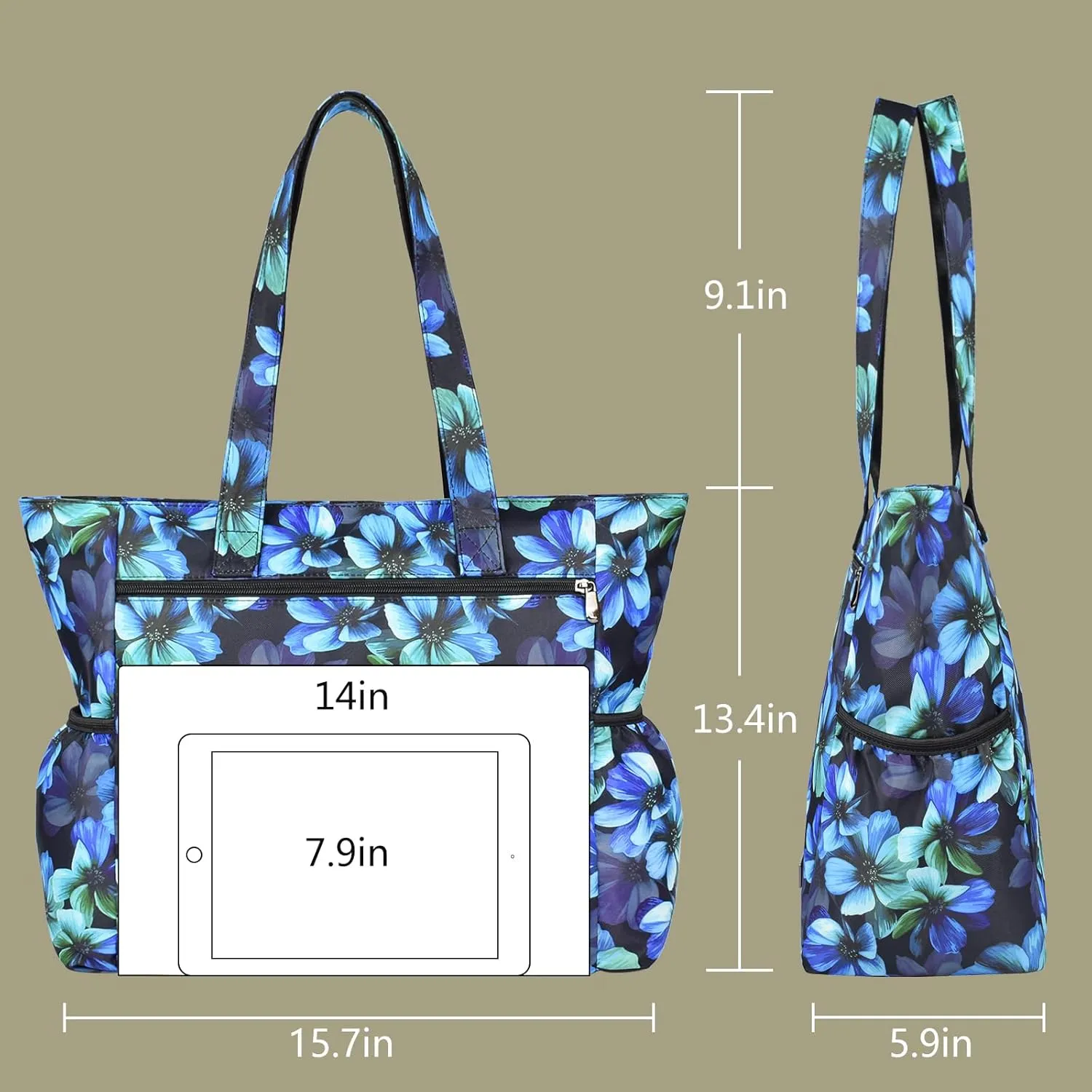 CLOUDMUSIC Shoulder Tote Bag For Nurses Teachers Work Gym Travel Beach Women With Large Capacity Waterproof