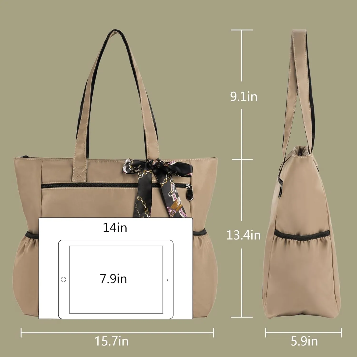 CLOUDMUSIC Shoulder Tote Bag For Nurses Teachers Work Gym Travel Beach Women With Large Capacity Waterproof