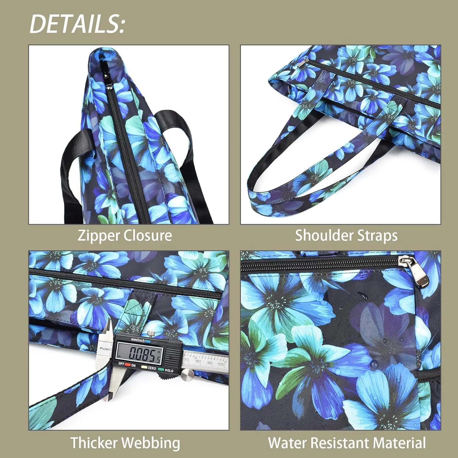 CLOUDMUSIC Shoulder Tote Bag For Nurses Teachers Work Gym Travel Beach Women With Large Capacity Waterproof