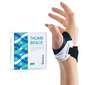 CMC Thumb Brace for Osteoarthritis, Anti-Crack Design for Joint Pain, Tendonitis, and Arthritis Relief - Lightweight Thumb Splint Stabilizer for Active (Small, Left Hand)