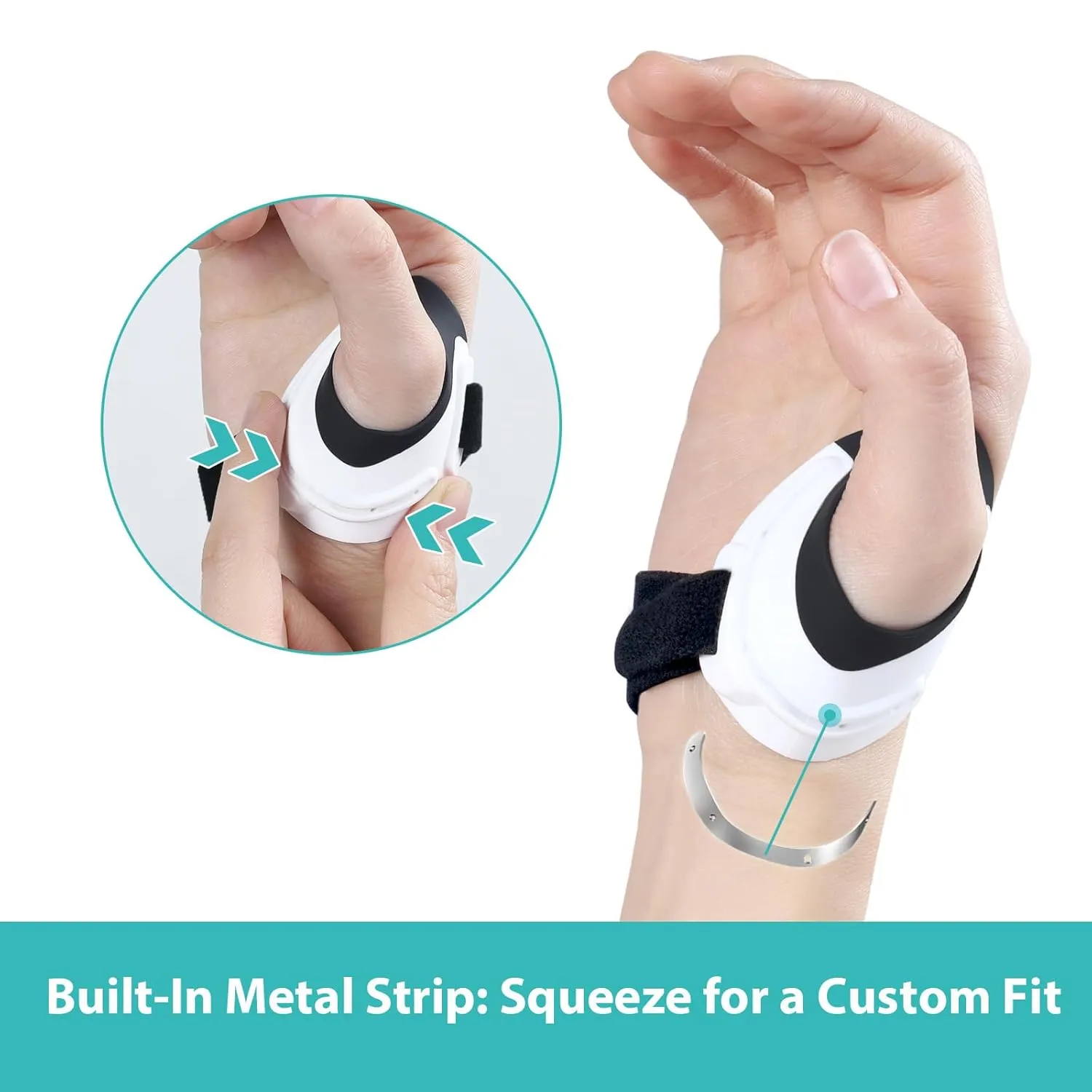 CMC Thumb Brace for Osteoarthritis, Anti-Crack Design for Joint Pain, Tendonitis, and Arthritis Relief - Lightweight Thumb Splint Stabilizer for Active (Small, Left Hand)