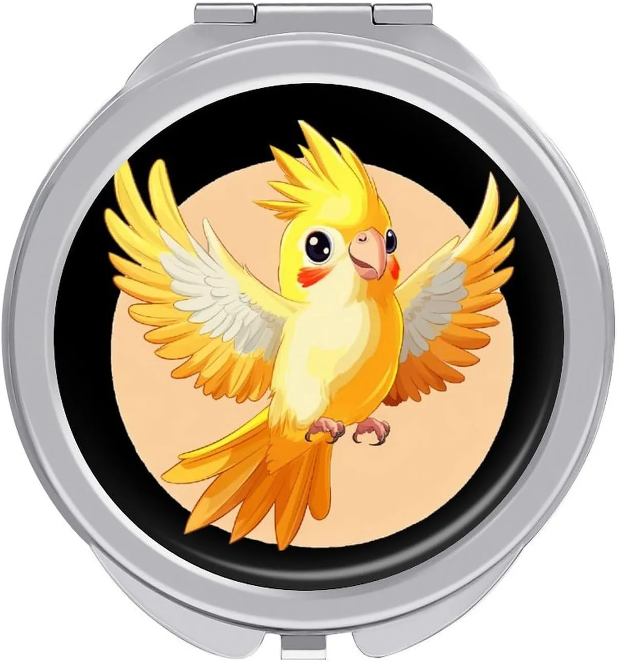 Cockatiel Bird Compact Makeup Mirror Mini Foldable Cosmetic Mirror Portable Travel Mirror for Purse Pocket