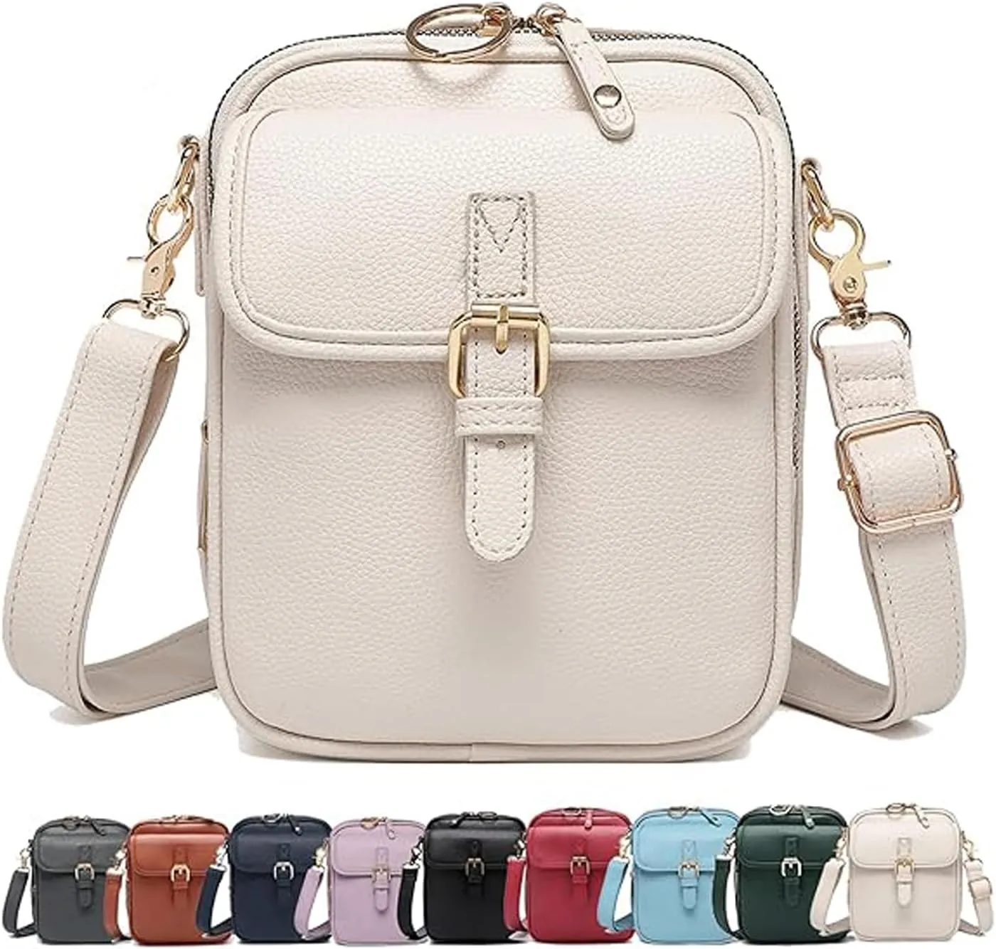 Collaborate Crossbody Leather Bag, Comebybuy Purse Vintage Mini Messenger Bag, Mini Phone Pouch with Card Slot