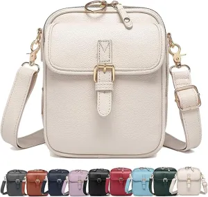 Collaborate Crossbody Leather Bag, Comebybuy Purse Vintage Mini Messenger Bag, Mini Phone Pouch with Card Slot