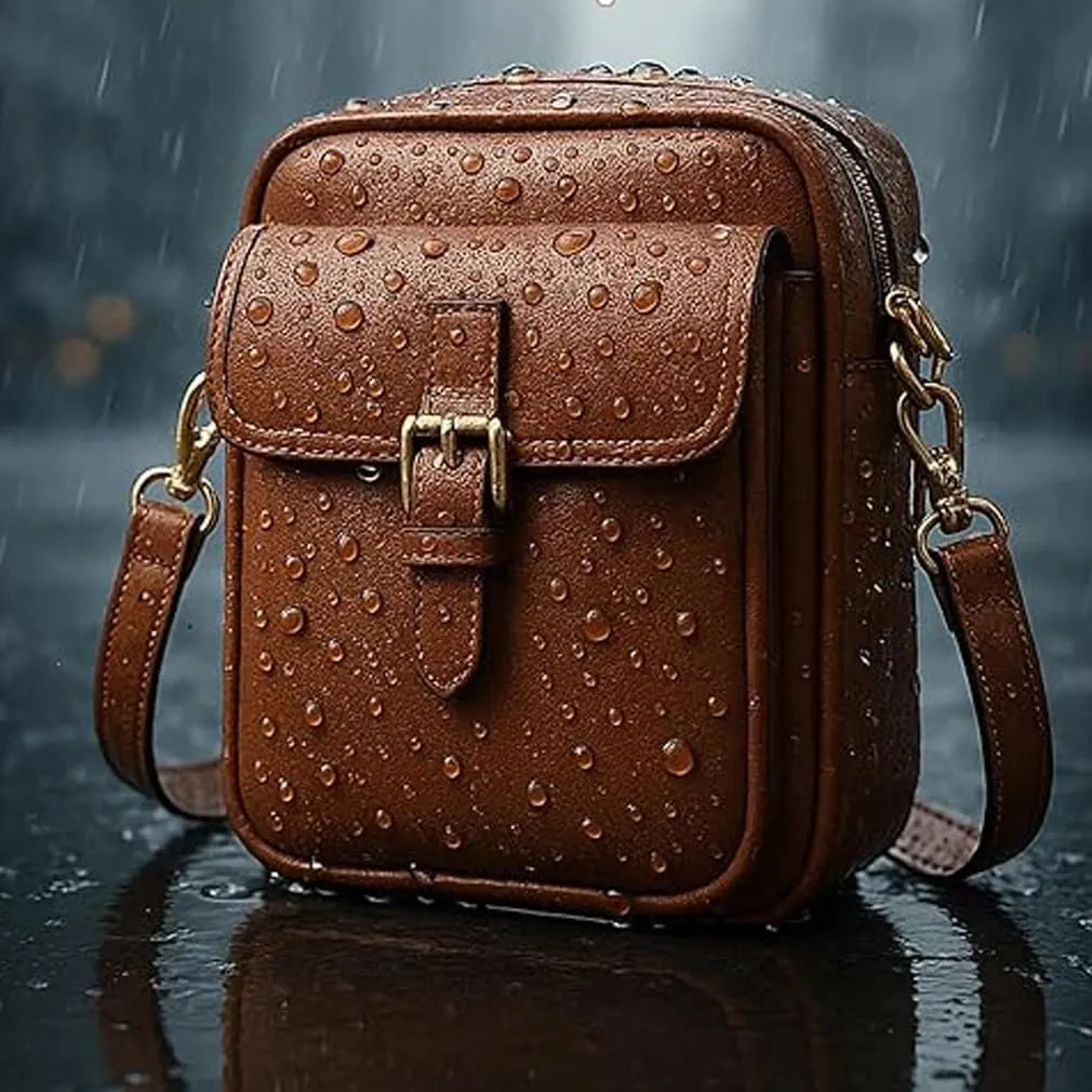 Collaboraten1 Crossbody Leather Bag, Casual Crossbody Bag for Women, Vintage Anti Theft Purse with 10 Card Slot