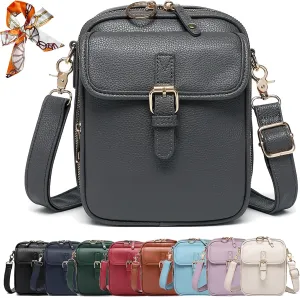 Collaboraten1 Crossbody Leather Bag, Urvashi Crossbody Leather Bag for women, with Built in Wallet, Vintage Anti-Theft