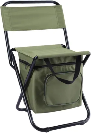 Collapsible Ice Bag Chair with Cooler Portable Folding Camping Chair for Outdoor Activities Lightweight and Ergonomic Design Durable for Fishing Sports Events and Travel
