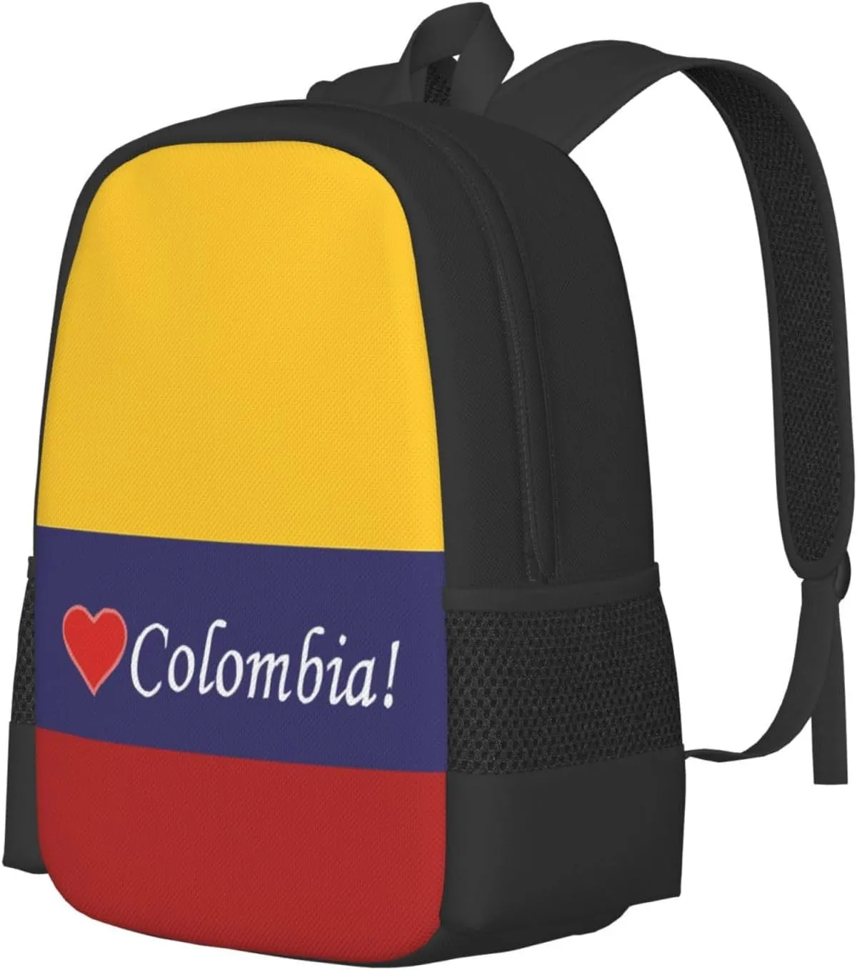 Colombian Colombia Flag Casual Backpack Large Capacity Backpacks 15 Inch Laptop Back Pack Travel Rucksack Daypack Commuter Bags with Adjustable Strap for Camping