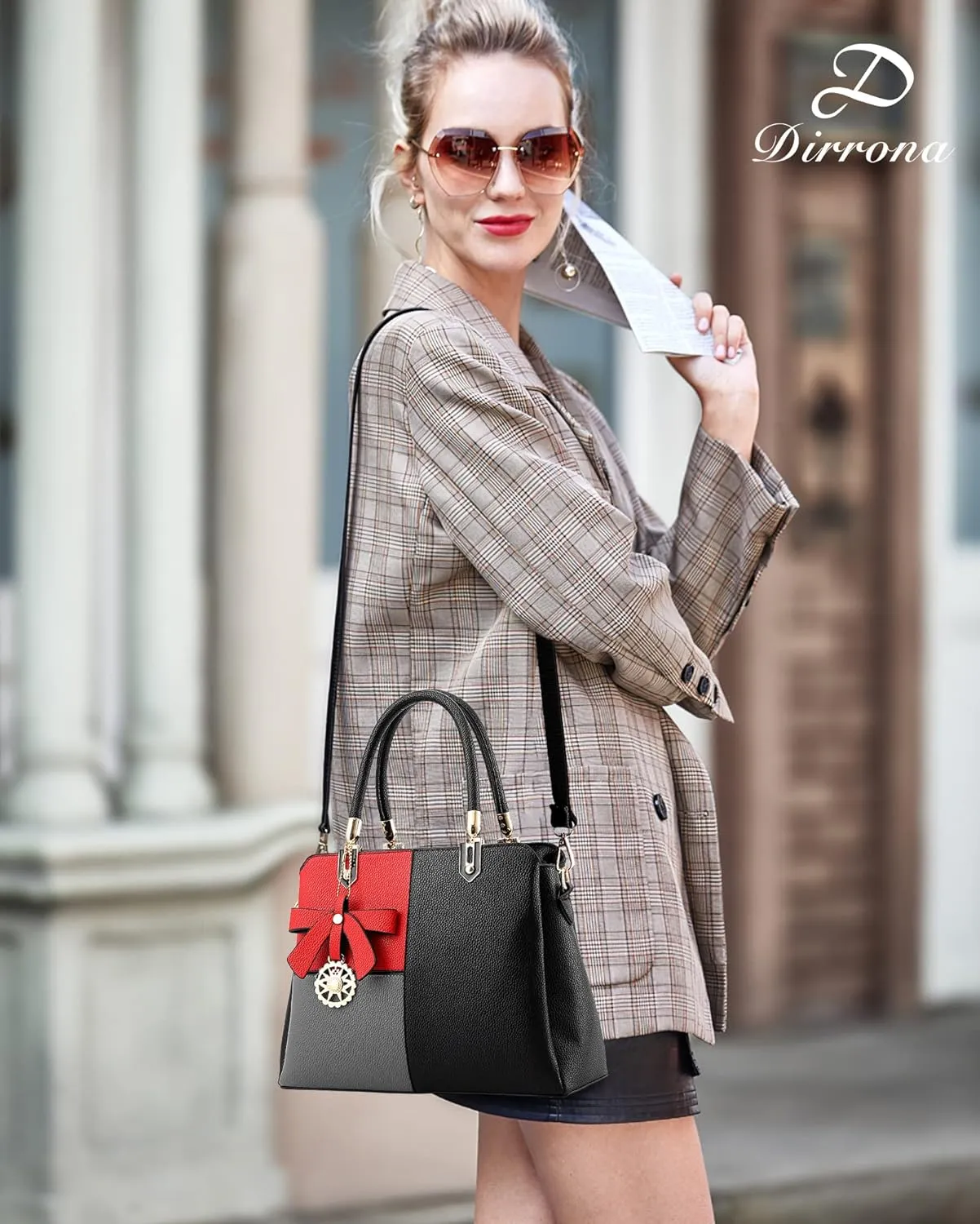 Color Block Women Handbag Elegant Womens Shoulder Bag Crossbody Bag