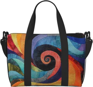 Colorful art print Travel Duffel Bag, Sports Tote Gym Bag, Swim Pool Bag Large Shoulder Tote Bag for Beach Weekender