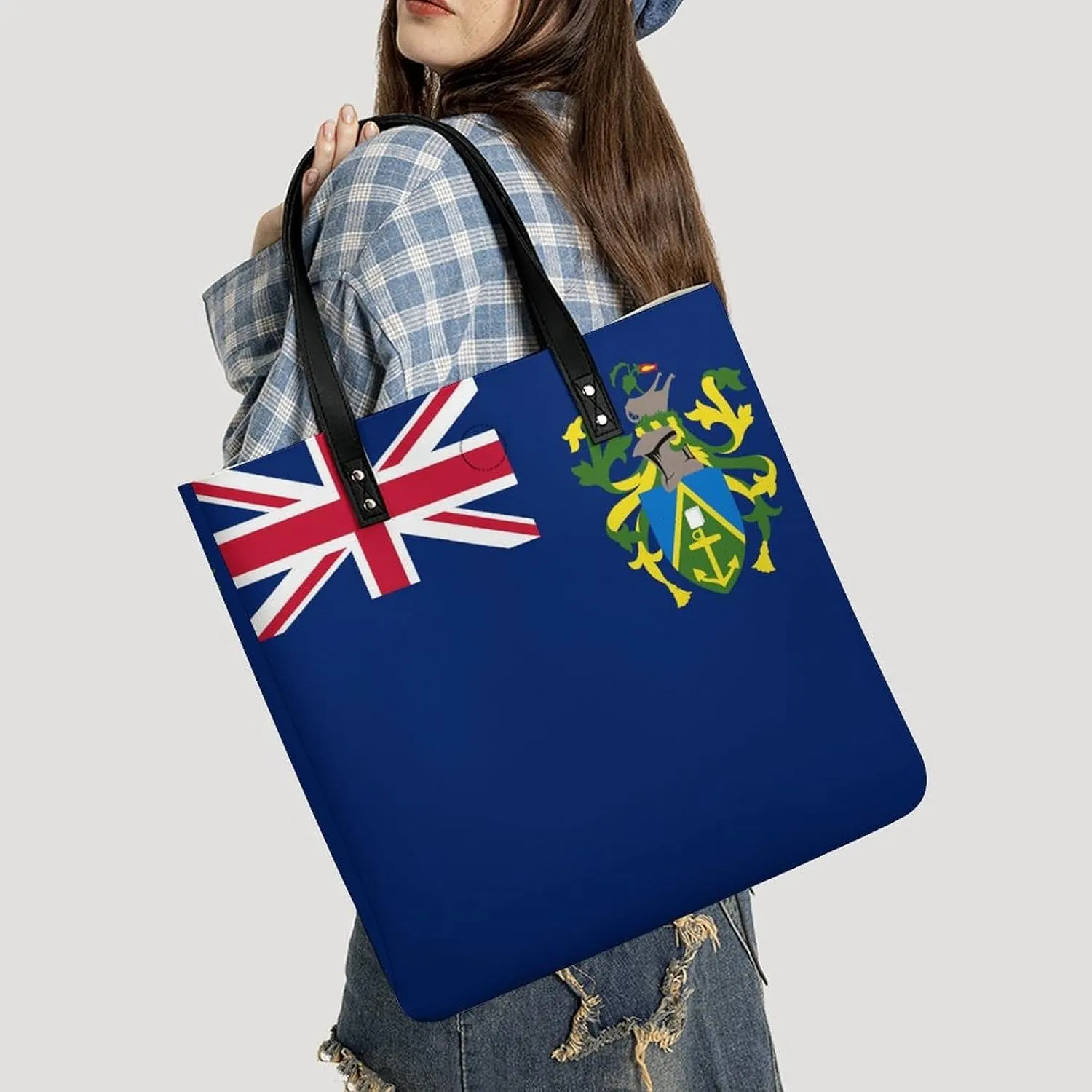 Congo Flag Women's Elegant Shoulder Bag Large Capacity Leather Tote for Casual Outings