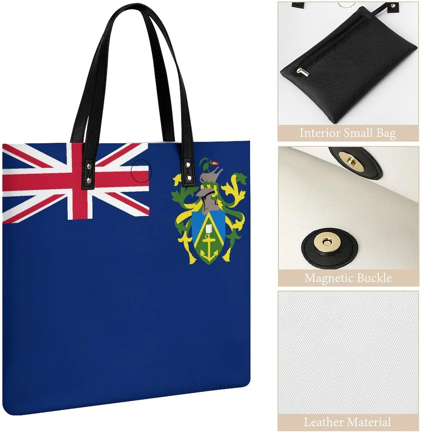 Congo Flag Women's Elegant Shoulder Bag Large Capacity Leather Tote for Casual Outings