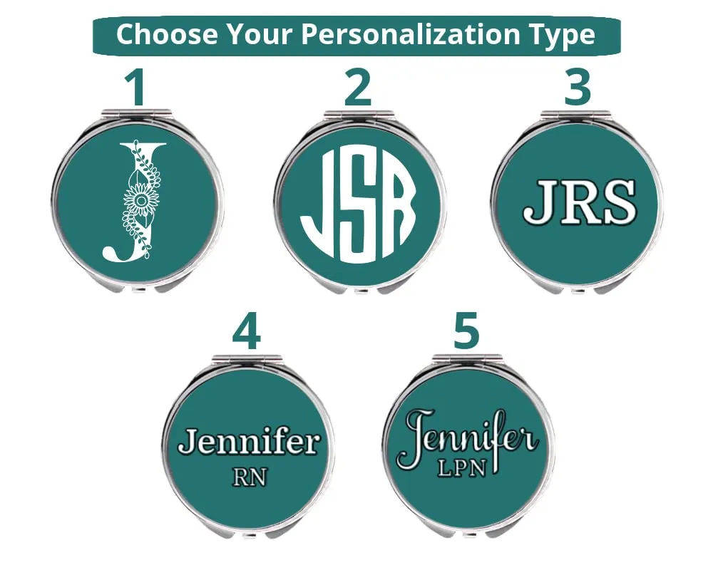 cosmetic makeup mirror personalized gift, travel handheld mirror, portable compact mirror (STYLE C)