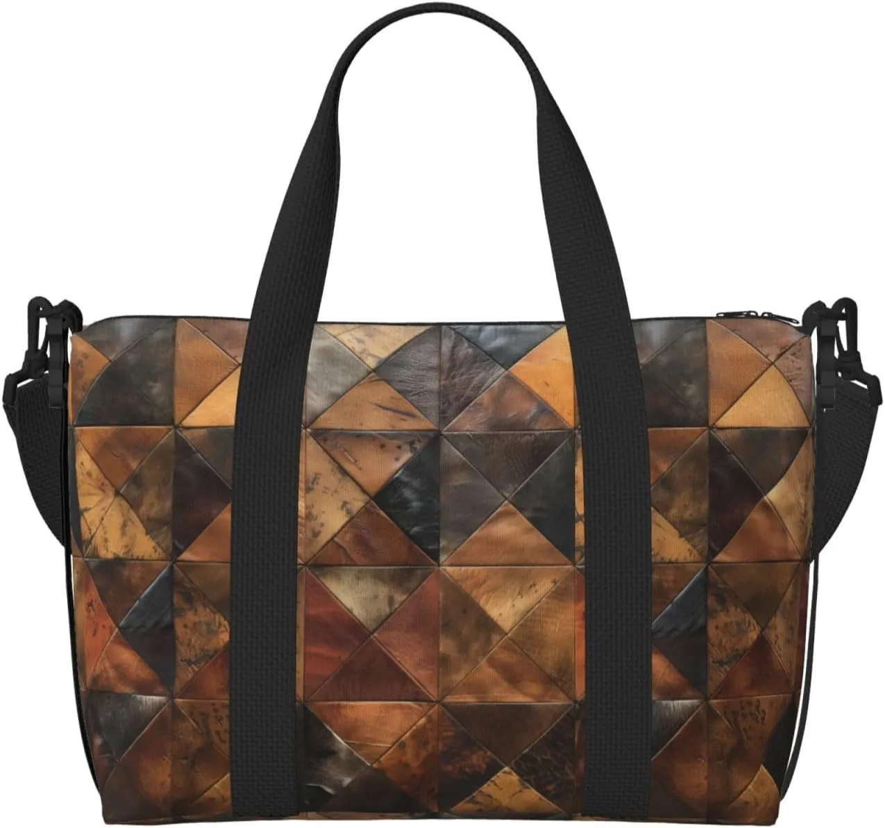 cowhide print Travel Duffel Bag, Sports Tote Gym Bag, Swim Pool Bag Large Shoulder Tote Bag for Beach Weekender
