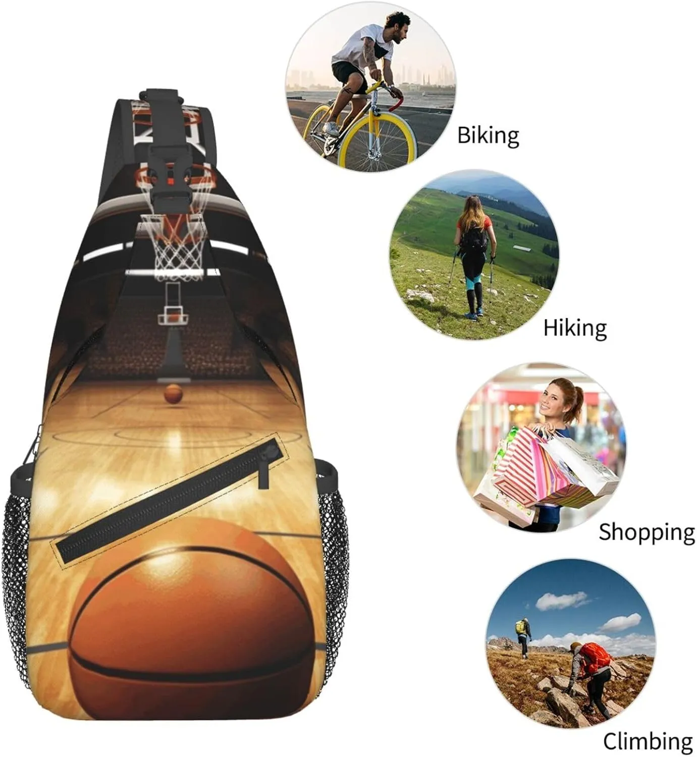 Cross Chest Bag Diagonally Sling Backpack Crossbody Shoulder Bag Beautiful Butterfly Sling Bag Travel Hiking Daypack
