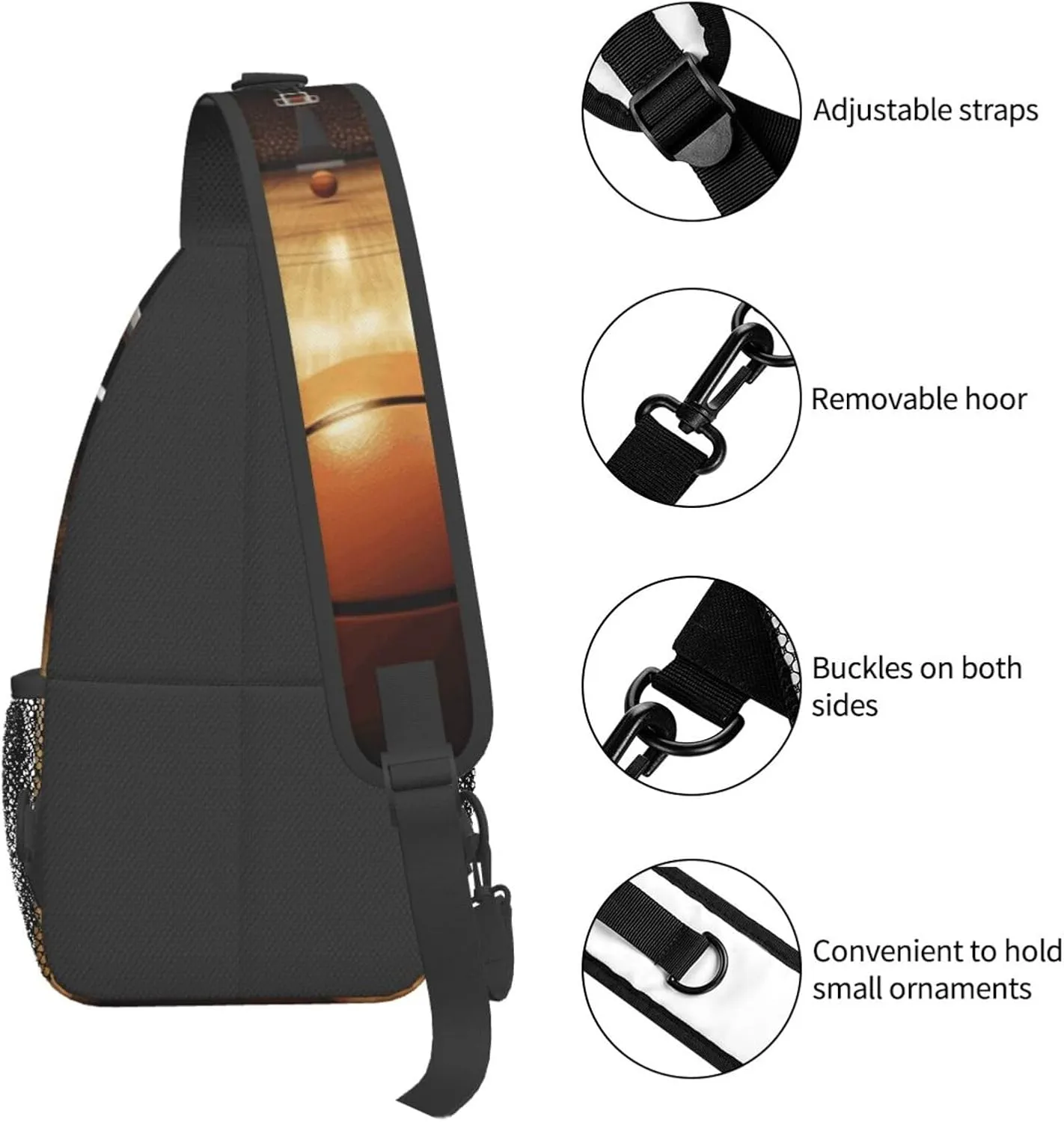 Cross Chest Bag Diagonally Sling Backpack Crossbody Shoulder Bag Beautiful Butterfly Sling Bag Travel Hiking Daypack