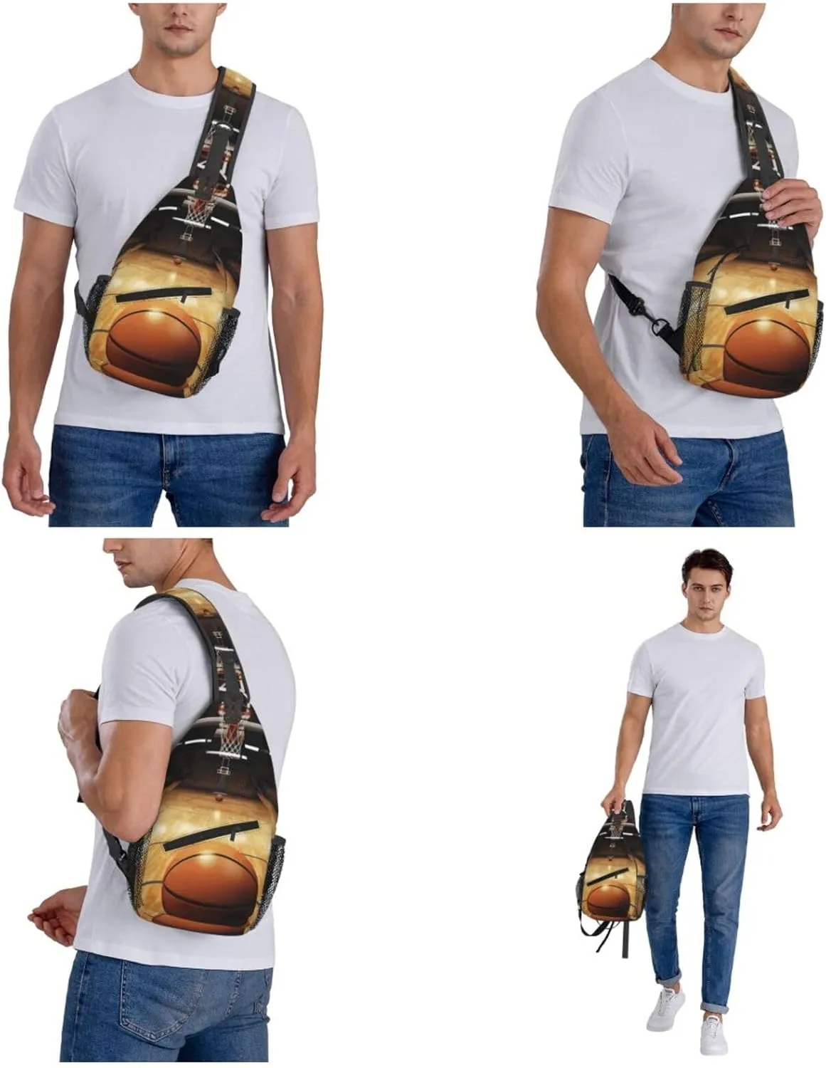Cross Chest Bag Diagonally Sling Backpack Crossbody Shoulder Bag Beautiful Butterfly Sling Bag Travel Hiking Daypack