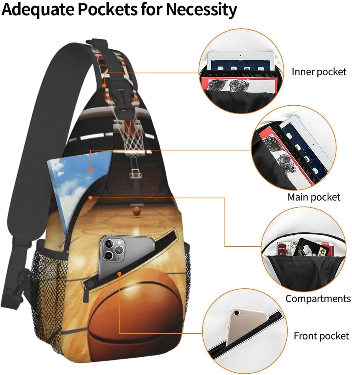Cross Chest Bag Diagonally Sling Backpack Crossbody Shoulder Bag Beautiful Butterfly Sling Bag Travel Hiking Daypack