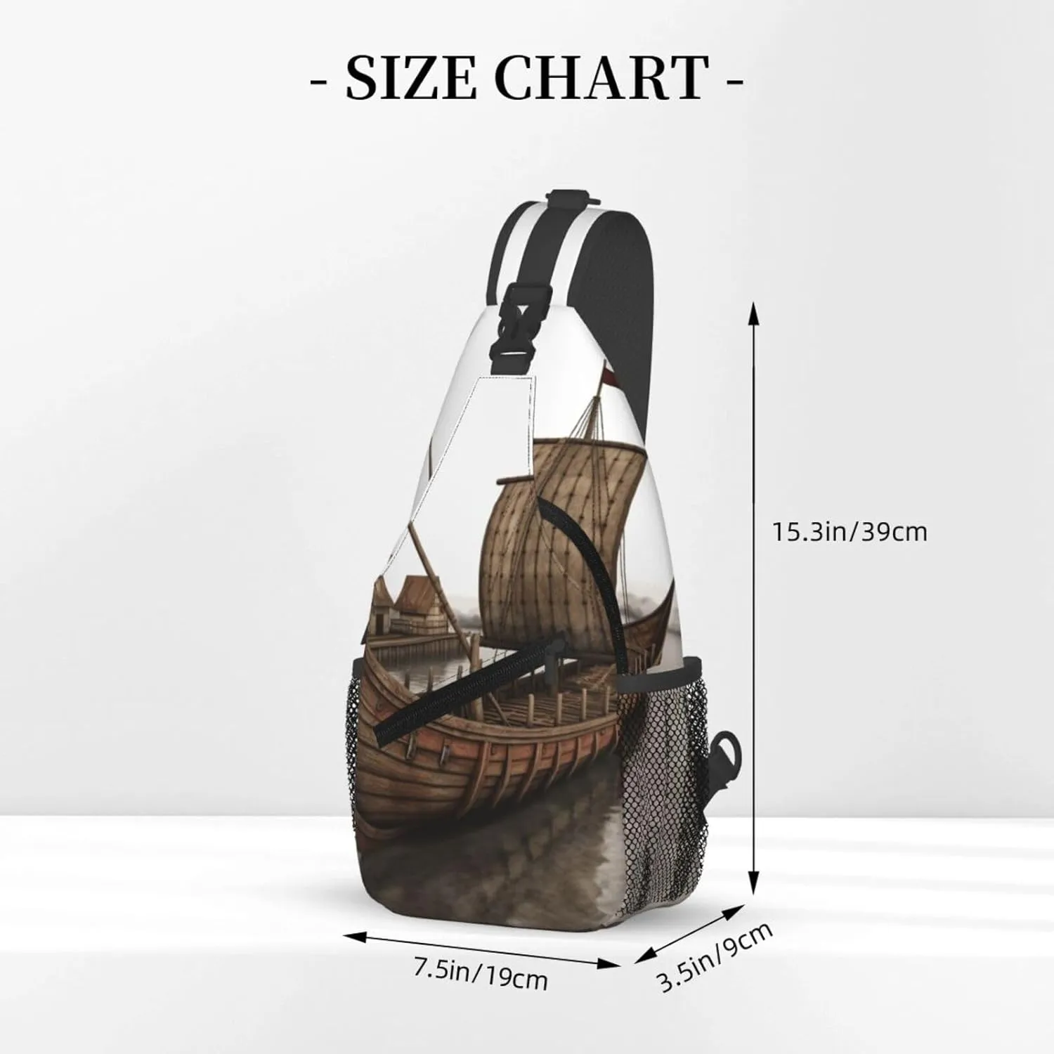 Cross Chest Bag Diagonally Sling Backpack Crossbody Shoulder Bag Owl Tree Branches Sling Bag Travel Hiking Daypack