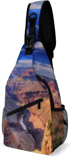 Cross Chest Bag Diagonally Sling Backpack Crossbody Shoulder Bags Beauty Grand Canyon Sling Bag Travel Hiking Daypack