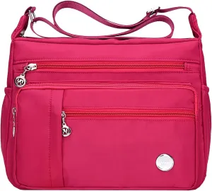Crossbody Bag for Women Waterproof Shoulder Bag Messenger Bag Casual Nylon Purse Handbag Large