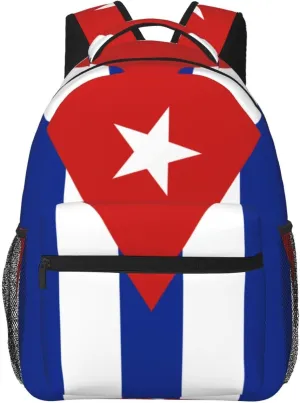 Cuba Flag Backpack Laptop Backpack Sports Travel Shoulder bag Light casual backpack